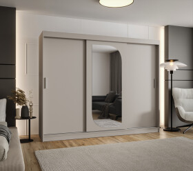Šatní skříň Abi Lucy Rozměry: 250 cm, Barva korpusu + barva dveří: Kašmír + Kašmír