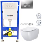 GEBERIT DuofixBasic s matným tlačítkem DELTA21 + WC CERSANIT VIRGO CLEANON + SEDÁTKO 458.103.00.1 21MA ME1