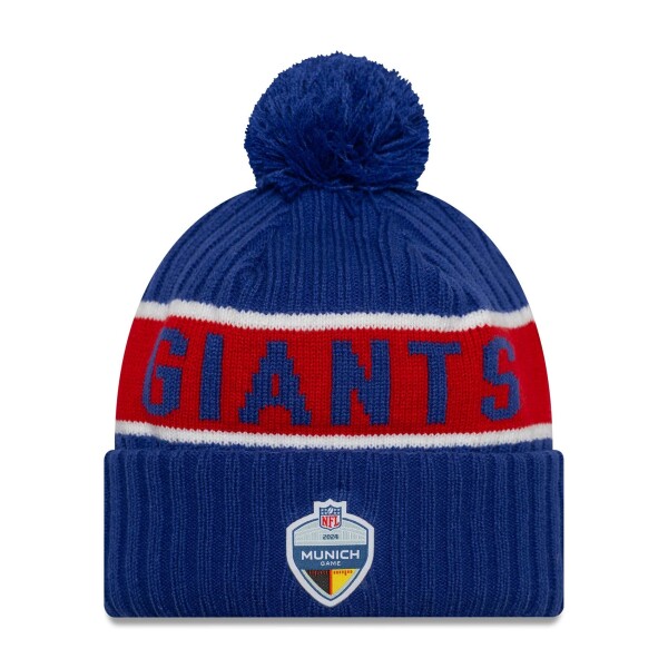 New Era Pánská zimní čepice New York Giants NFL 2024 Munich Game Sport Knit