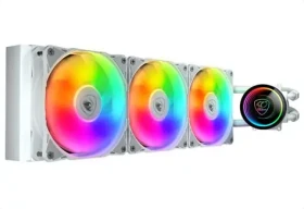 COUGAR Poseidon Elite 360 bílá / Vodní chladič CPU / ARGB / 3x 120 mm / Intel AMD (CGR-PSDELRGB-W-360)