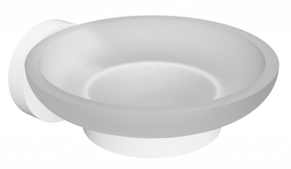SAPHO - X-ROUND WHITE mýdlenka, mléčné sklo, bílá mat XR803W