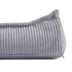 PLUSH NEST PLUSH NEST Podlahový puf čtvercový Manšestr šedý 60 × 60 cm