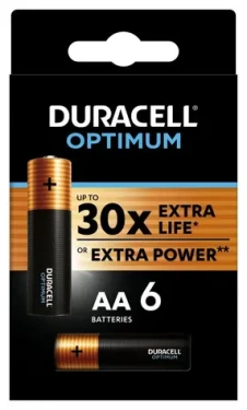 DURACELL - Optimum alkalická baterie tužková AA 6 ks (42385)