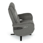 Polohovací křeslo, elektrické zabudované ovládání, funkce zero gravity, šedá, látka, TV-C5590 GREY2