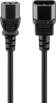 Goobay prodlužovací napájecí kabel C14/C13 černá / Prodlužovací kabel / 1 m (95125)