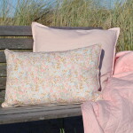 Chic Antique Povlak na polštář Aix Flowers Rose/Sky Blue 35 × 50 cm, růžová barva, textil