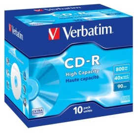 VERBATIM CD-R90 800MB EP/DL/ 40x/ 90min/ jewel/ 10pack (43428)