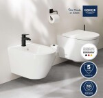 GROHE - Euro Ceramic Závěsný bidet, otvor pro baterii, alpská bílá 102487SH00