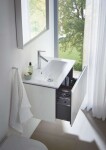 DURAVIT - ME by Starck Umyvadlo nábytkové Compact, 63x40 cm, s 1 otvorem pro baterii, s WonderGliss, alpská bílá 23426300001
