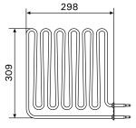Topné těleso, spirála pro saunová kamna BC90 (E), BC90SE(A), 3000W/230V CZSB-229L