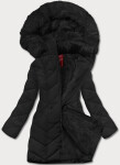 Černá dámská zimní bunda s kapucí (2m-21308) odstíny černé XXL (44)