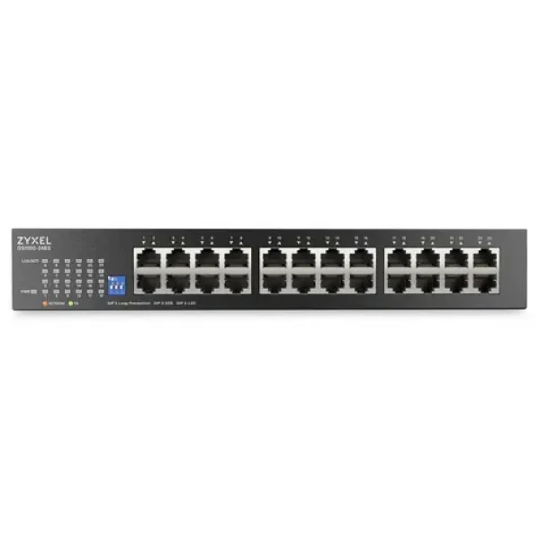 ZyXEL GS1100-24ES / Switch / 10/100/1000 Mbps / 24x GLAN / Unmanaged (GS1100-24ES-EU0101F)