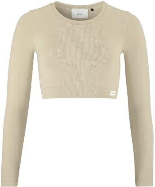 Craft Triko s dlouhým rukávem Collective Rib Cropped T-Shirt Women 1916014-608000 - Běžecký top CRAFT Collective Rib Cropped LS - hnědá Velikost textilu: M-L