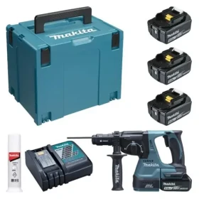 Makita DHR243RT3J / Aku kombinované kladivo / 18V / 950 ot-min / 4700 příklepů-min / 2.0J / 3x 5.0 Ah (DHR243RT3J)