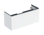 GEBERIT - Acanto Umyvadlová skříňka, 118x54x48 cm, 2 zásuvky, lesklá bílá 503.006.01.1