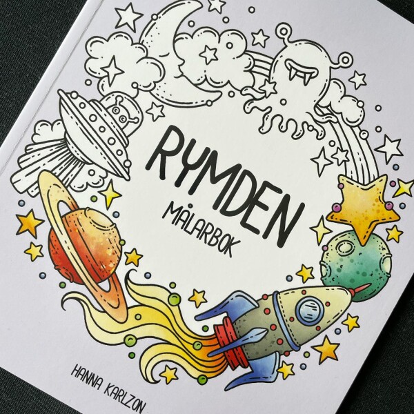 Rymden, antistresové omalovánky, Hanna Karlzon