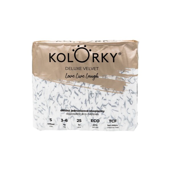 KOLORKY DELUXE VELVET Love Live Laugh, S 3-6kg ( 25ks )