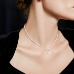 Choker perlový náhrdelník Léonie - perleťový květ, Zlatá Bílá 37 cm + 6 cm (prodloužení)