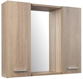 AQUALINE - ZOJA/KERAMIA FRESH STRIP galerka s LED osvětlením, 70x60x14cm, dub platin 45029S