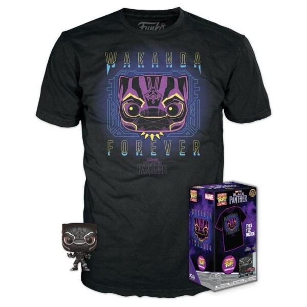 Funko pocket POP &amp; Tee: Marvel - Black Panter (velikost XL)