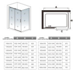 H K - Sprchový kout DIAMOND 150x70 L/P varianta včetně sprchové vaničky z litého mramoru SE-DIAMOND15070/SE-THOR-15070