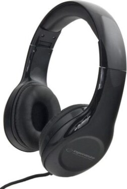 Esperanza EH138K Soul černá / stereo sluchátka / 3.5 mm jack / skládací / ovládání hlasitosti / 3 m (EH138K)