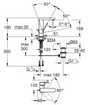 GROHE - Plus Umyvadlová baterie M s výpustí, kartáčovaný Hard Graphite 23871AL3