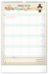 Nástěnný kalendář 2027 Notique Rodinný plánovací Harry Potter XL, 33 x 46 cm