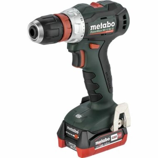 Metabo PowerMaxx BS 12 BL Q / Aku vrtací šroubovák / 12V / 1600 ot-min / 45 Nm / 2x 4.0 Ah / kufr (601045920)