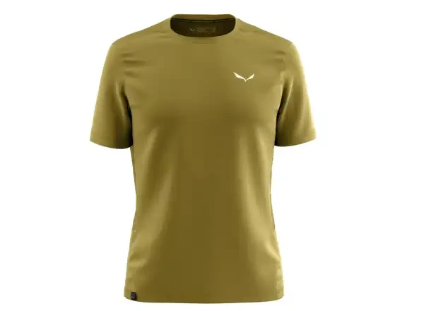 Salewa Puez Hybrid Dry pánské triko krátký rukáv Olive Oil vel. 50/L