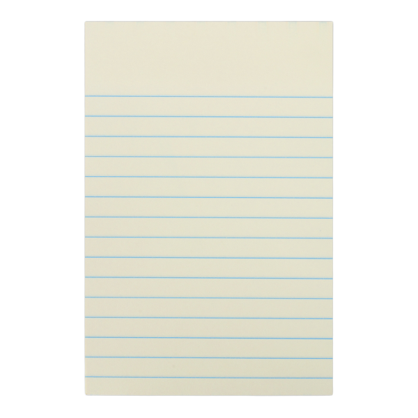 DONAU samolepicí blok, linkovaný, 101 x 150 mm, 100 listů, žlutý