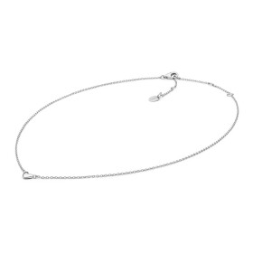 Stříbrný náhrdelník se srdíčkem Josefa, stříbro 925/1000, Stříbrná 38 cm + 9 cm (prodloužení)