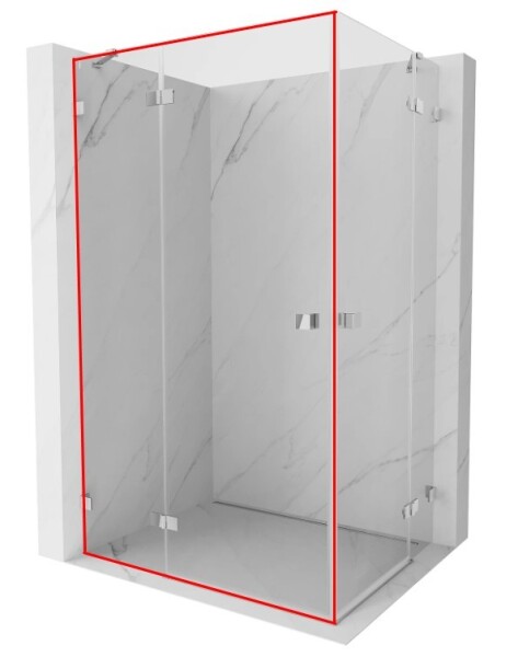 MEXEN - LUNAR (M+D) sklo 120x200 cm 8 mm, transparentní, levé 834-120-000-00-00-L