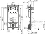 Alcadrain Předstěnový instalační systém pro suchou instalaci (do sádrokartonu) AM101/1120 AM101/1120