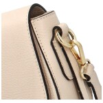 Módní dámská kožená crossbody kabelka Ingos, béžová