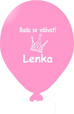 Rozlučka se svobodou - balónky s potiskem jména vzor 2