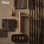 REA - Umyvadlová vysoká baterie Ontario Brush Copper REA-B0971