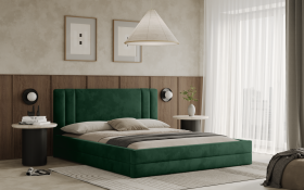 FRONTI Postel ALCAMO 120x200 zelená s úložným prostorem