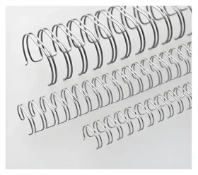 Eurosupplies Kovové hřbety (3:1") 14,3 mm stříbrné / Vázací hřbety / pro 101–120 listů 80 g papíru / 50 ks