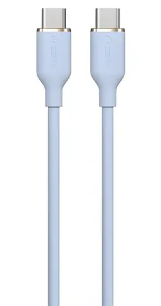 Devia Jelly Series silikonový kabel modrá / Kabel USB-C - USB-C / 1,2 m (6938595386671)