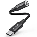 UGREEN AV161 Adaptér USB-C (M) - 3.5mm Jack (F) 0.1m černá (6957303856312)
