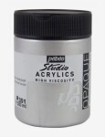 Akrylová barva Pébéo Studio Acrylic 500 ml - irizující stříbrná 351
