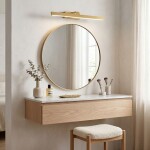 Koupelnové nástěnné LED svítidlo SWE008-1W 58cm BRUSH GOLD OSW-20107
