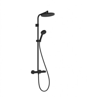 HANSGROHE - Activera S Sprchový set s termostatem, průměr 24 cm, 2 proudy, EcoSmart, matná černá 28078670