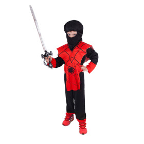 Dětský kostým Ninja červený, vel. S