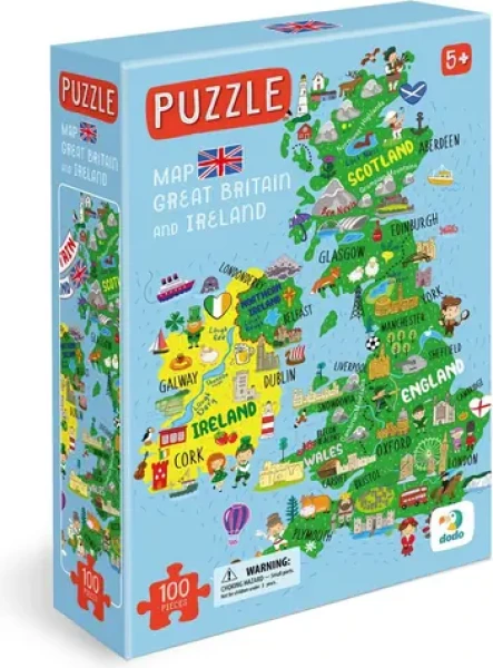 DODO Puzzle Mapa Velké Británie a Severního Irska