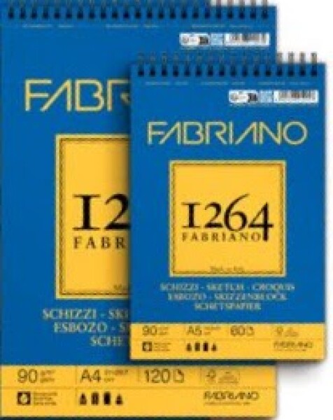 Fabriano 1264 Sketch skicovací blok A5, 90 g, 120 listů, drátěná vazba