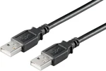 MicroConnect kabel USB2.0 A (M) - USB2.0 A (M) / 0.5m / černá (USBAA05B)
