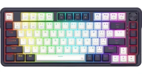 Redragon Ucal Magnetic bílo-černá / Herní klávesnice / mechanická / Redragon UltraMag / drátová / podsvícená (K673WB-RGB-M)