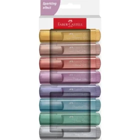 FABER-CASTELL Textliner 46 Metallic Zvýrazňovač - papírová krabička 8 ks (254678)